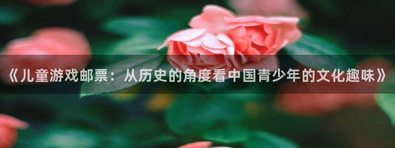 杏耀官网奇趣腾讯分分彩：《儿童游戏邮票：从历史的角度看中国青少年的文化趣味》